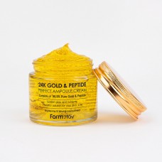 Крем-сыворотка с 24-к золотом FarmStay 24K Gold & Peptide Perfect Ampoule Cream